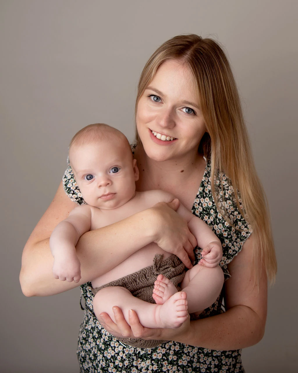 Victoria holding Ruben.